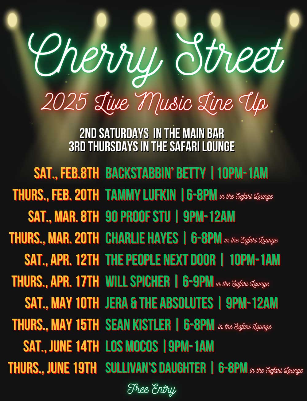 Cherry Street Brewing Company Live-Music-schedule